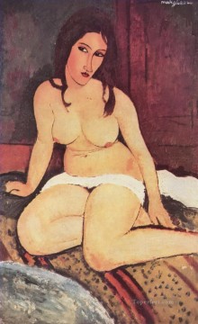 アメデオ・モディリアーニ Painting - 座るヌード 1917 2 アメデオ・モディリアーニ